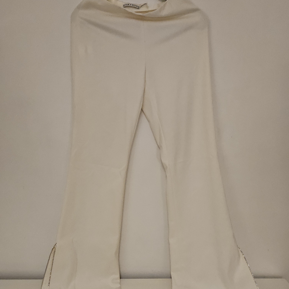 Alice + Olivia Cream Trousers